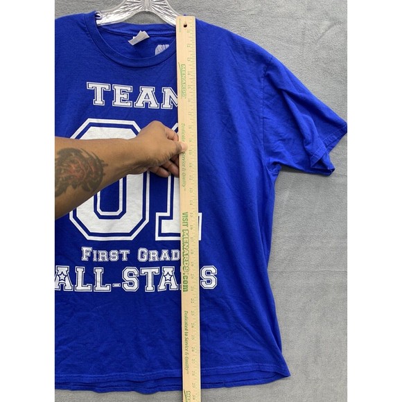 Port & Company Graphic T-Shirt Mens Size X-Large Blue TEAM First Grade ALL-Stars - Picture 4 of 14
